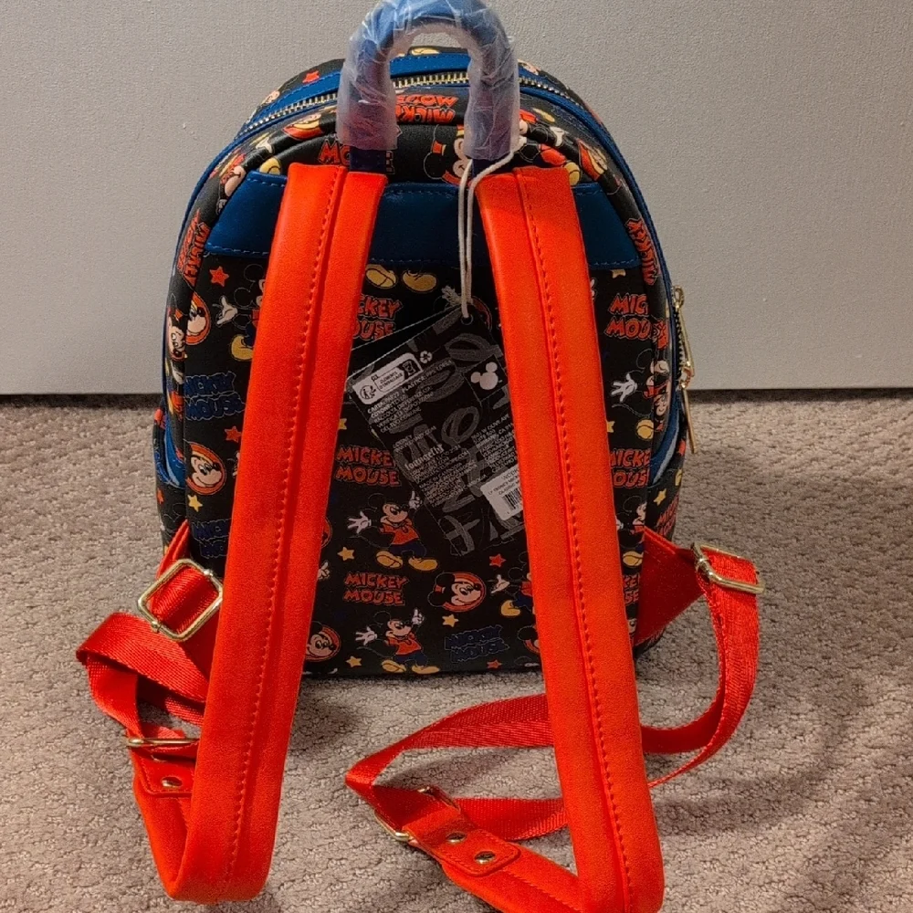 Loungefly Disney Classic Mickey Mouse Backpack - Black and Red NWT